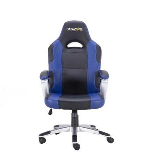 داتا زون كرسي ألعاب بارتفاع قابل للتعديل وتصميم مريح من الجلد - أزرق - GC02-BK/DB