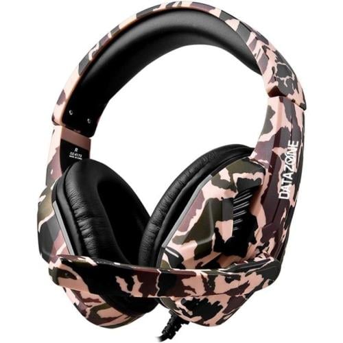 داتا زون K173 سماعات ألعاب سلكية مع مايكروفون عازل للضجيج - أخضر مموه