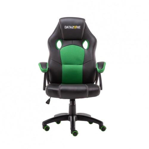 داتا زون كرسي ألعاب من الجلد بظهر مرتفع - 120x60x62 سم - أسود وأخضر - GC012-BK/GN