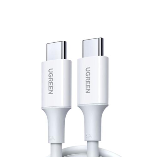 يو جرين كابل شاحن من Type-C إلى Type-C بطول 1 متر - أبيض