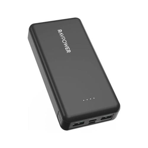 راف باور باور بانك - 20000 mAh - قوة 15 واط - 4 منافذ - أسود - RP-PB1215