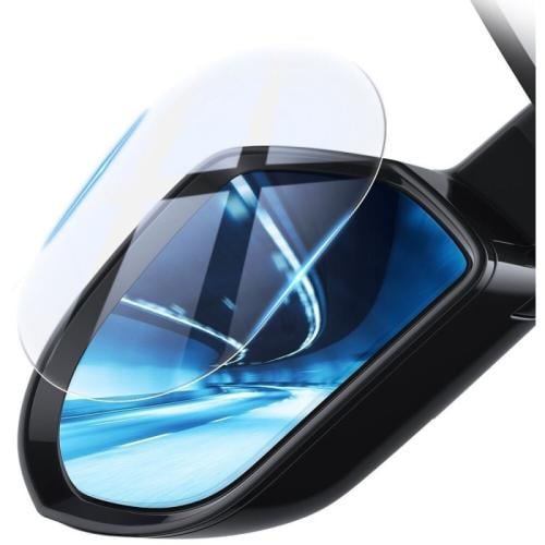 باسيوس غطاء مقاوم للمطر بسمك 0.15 مم لمرآة الرؤية الخلفية للسيارة - قطعتين - 135x95 مم - شفاف