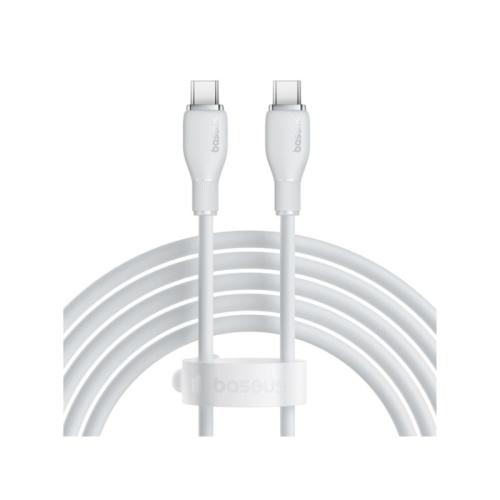 بايسوس Pudding Series كابل Type-C - Type-C يدعم الشحن السريع - 100 واط - 2 متر - أبيض - P10355702221-B2