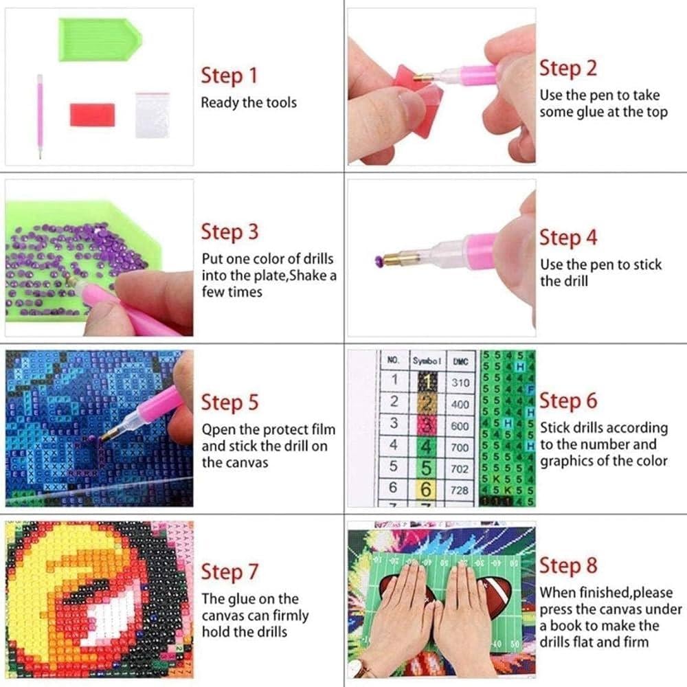 لوحة ماسية مع برواز
