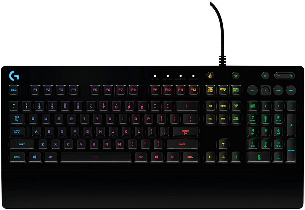 تنورة كسوف الشمس حساء  Logitech G213 Prodigy Gaming Keyboard, RGB Lightsync Backlit Keys,  Spill-Resistant, Customizable Keys, Dedicated Multi-Media Keys - Almoutamad  Tradingس