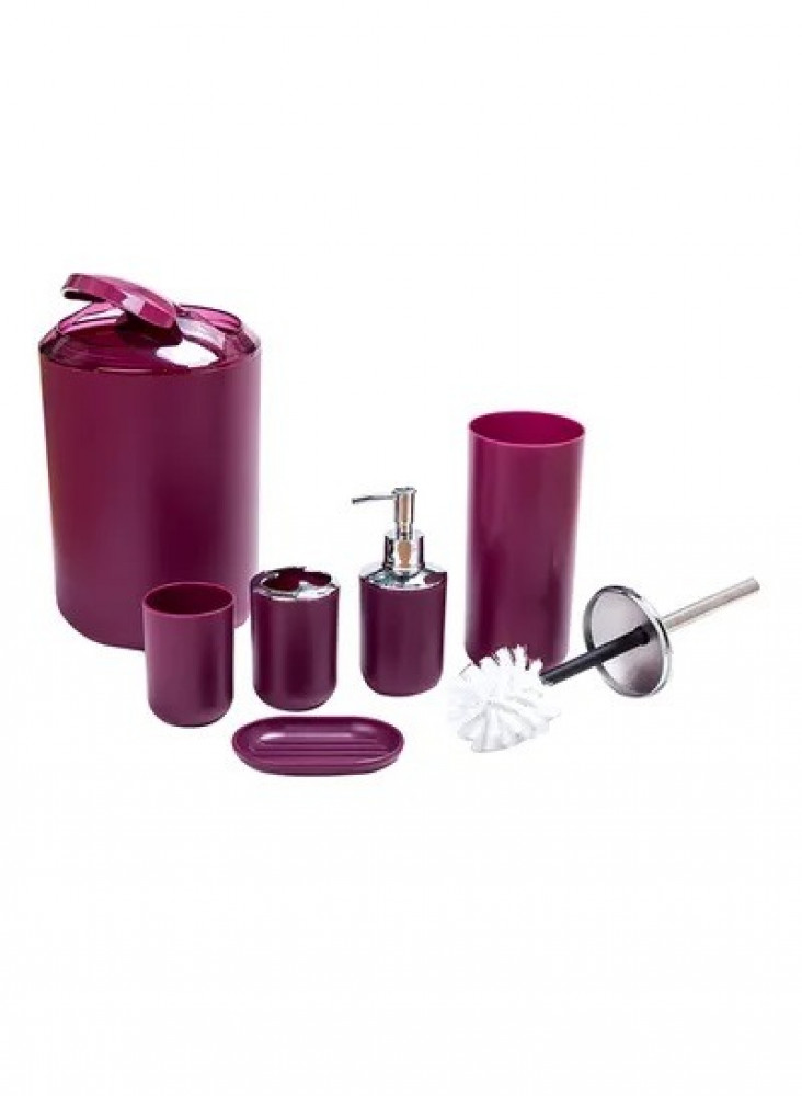 طقم إكسسوارات حمام بالوان مميزة  6 قطع