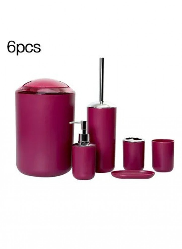 طقم إكسسوارات حمام بالوان مميزة  6 قطع