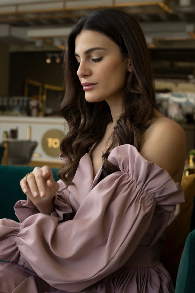 فستان بيلسيه وردي