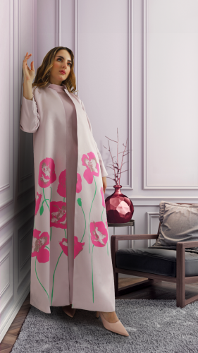 poppy fushia abaya