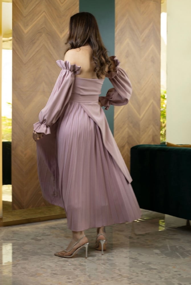 فستان بيلسيه وردي