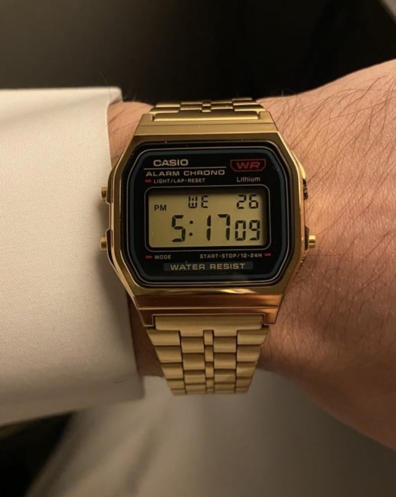 ساعة كاسيو كلاسيك ذهبي A159 WGEA