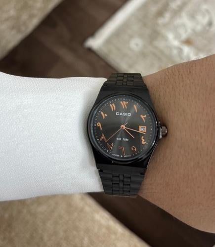 ساعة كاسيو casio MTP ارقام عربية اسود
