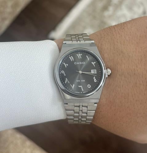 ساعة كاسيو casio MTP ارقام عربية اسود