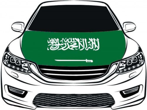 علم السعودية علم كبوت السيارة ثلاث قطع قماش ( 2 مر...