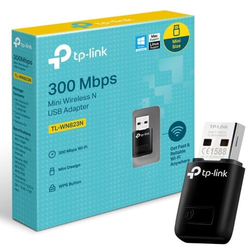 محول TP-Link 300Mbps Mini Wireless N USB WiFi، مثا...