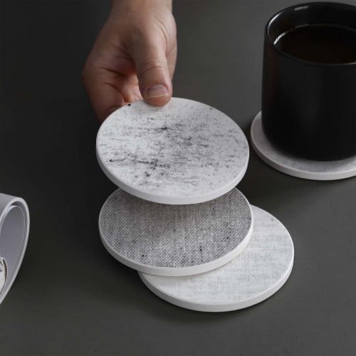 LOWHA Set of 4 Ceramic Coasters printed with beaut...