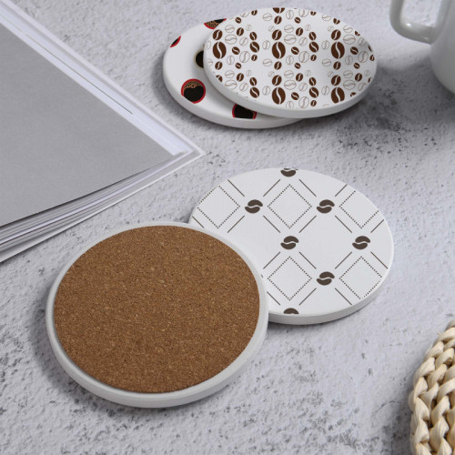 LOWHA Set of 4 Ceramic Coasters printed with beaut...