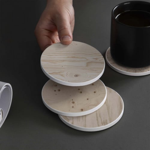 LOWHA Set of 4 Ceramic Coasters printed with beaut...