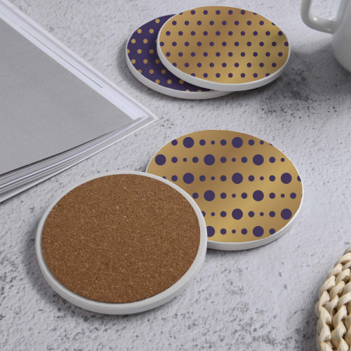 LOWHA Set of 4 Ceramic Coasters printed with beaut...