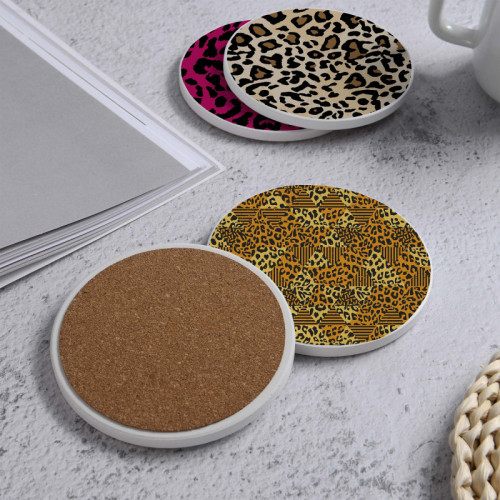 LOWHA Set of 4 Ceramic Coasters printed with beaut...