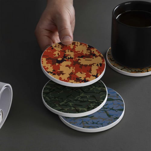 LOWHA Set of 4 Ceramic Coasters printed with beaut...