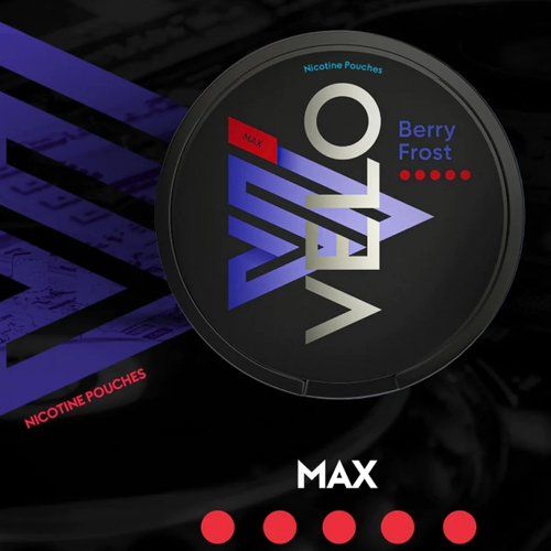 اظرف النيكوتين فيلو توت ماكس VELO NICOTINE POUCHES BERRY FROST