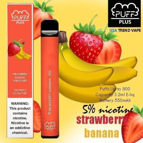 سحبة باف بلاس موز فراولة Puff