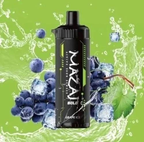شيشة مزاج بولد عنب ايس 8000 سحبه 10 نيكوتين Mazaj Bold Grape Ice 8000 DTL Puff