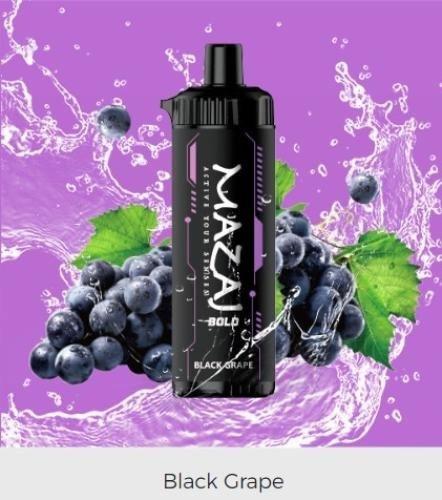 شيشة مزاج بولد عنب اسود 8000 سحبه 10 نيكوتين Mazaj Bold Black Grape 8000 DTL Puff