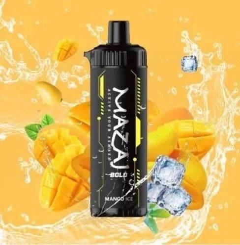 شيشة مزاج بولد مانجو ايس 8000 سحبه 10 نيكوتين Mazaj Bold Mango Ice 8000 DTL Puff