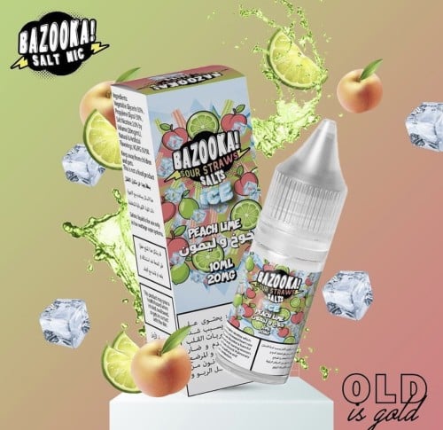 نكهة بازوكا خوخ ليمون ايس bazooka peach lime ice