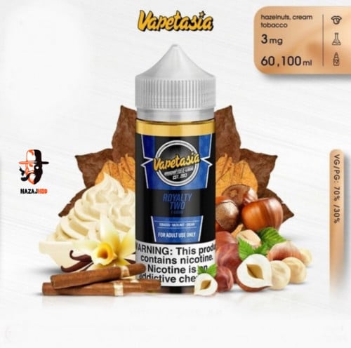 نكهة فيب رويالتي توباكو Vapetasia ROYALTY TWO  مزيج من التوباكو و الفانيلا
