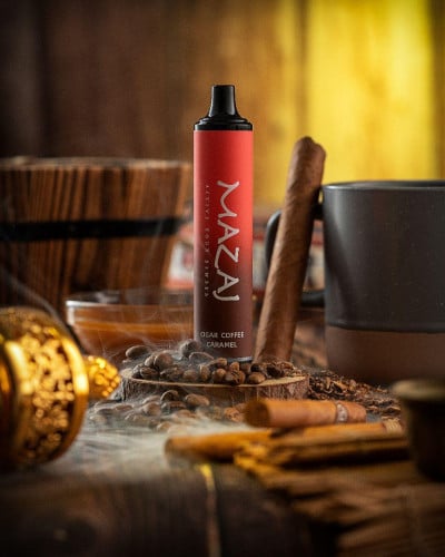 سحبة مزاج ديمون 5000 سحبه السيجار والقهوة بالكراميل mazaj demon disposable Cigar Coffee Carmel