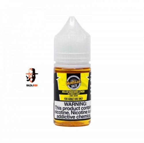نكهة سولت كيلر كاسترد ليمون الشهيرة Vapetasia Salt – Killer Kustard Lemon 30ml (24 , 48mg) Vapetasia