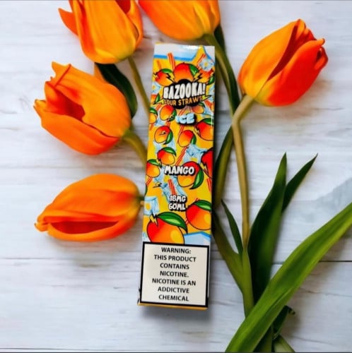 نكهة فيب بازوكا مانجو ايس BAZOOKA SOUR STRAWS MANGO ICE