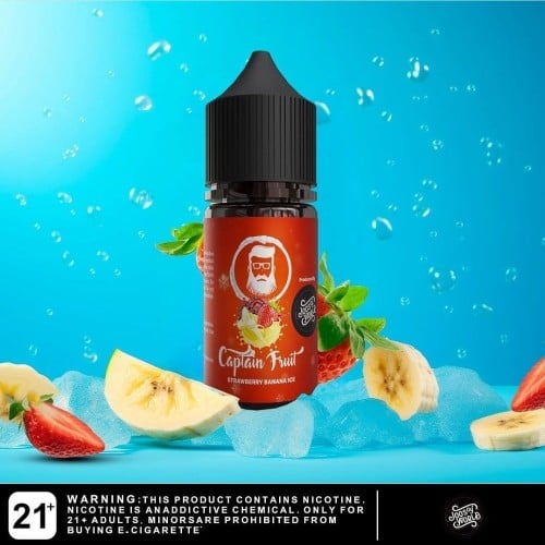 نكهة سولت كابتن فروت فراوله بنانا ايس Captain Fruit STRAWBERRY BANANA ICE