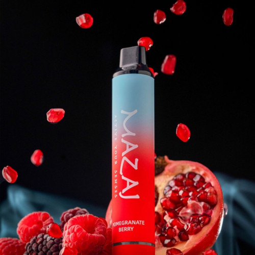 سحبة مزاج تايتان رمان توت MAZAJ Titan Pomegranate Berry 3000 Puffs ( قابله للشحن)