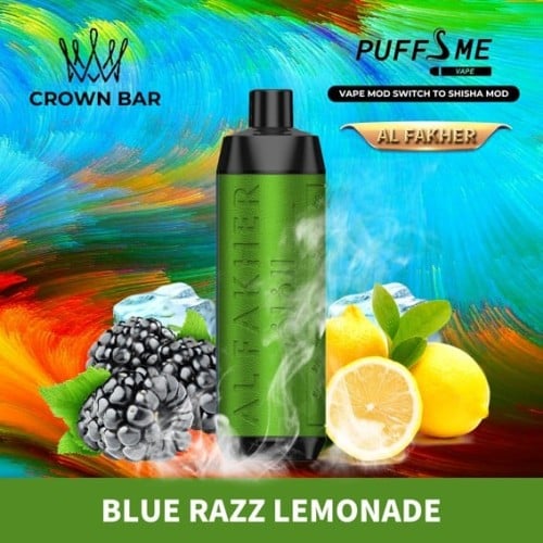 شيشة فيب الفاخر تاج كراون بار 8000 موشه ( بلو راز ليمون الفاخر 5MG ) CROWN BAR