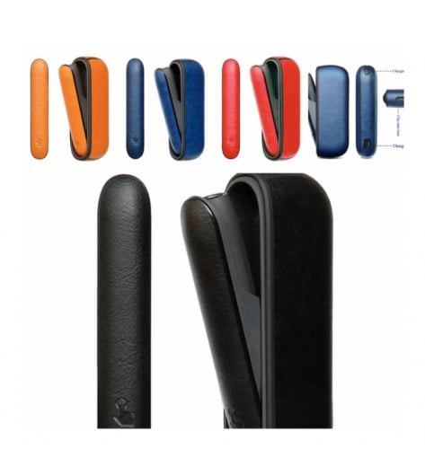 غلاف جلد للجهاز مع غلاف جلد للغطاء