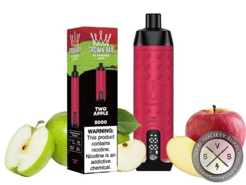 شيشة فيب الفاخر تاج كراون بار 8000 موشه ( معسل تفاحتين الفاخر 5MG ) CROWN BAR