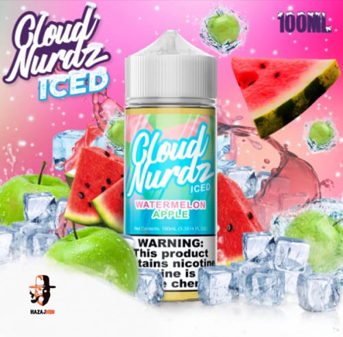 نكهة فيب كلاود نوردز بطيخ مع تفاح Claud Nurdz ICED WATERMELON APPLE  مزيج من البطيخ و التفاح البارد