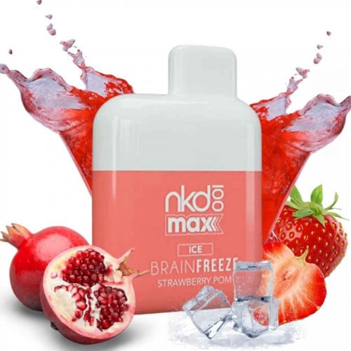 سحبة نيكد ماكس فراوله بوم ايس nkd 100 max STRAWBERRY POM BRAIN FREEZE ICE