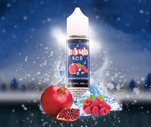 نكهة فيب بومب رمان توت احمر مثلج - BOMB POMEGRANATE & RASPBERRY ICE - 60ML