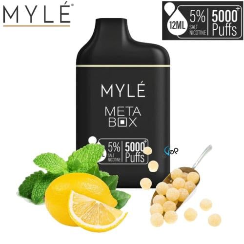 مايلي ميتا بوكس ليمون نعناع MYLE META BOX LEMON MINT 5000 PUFFS