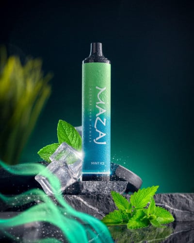 سحبة مزاج ديمون 5000 سحبه نعناع ايس بارد mazaj demon disposable Mint ice