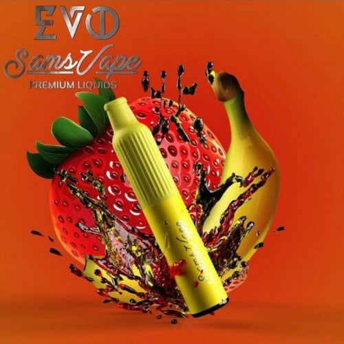سحبة ايفو سترو بيري بنانا SAMS VAPE EVO STRAWBERRY BANANA 2000 PUFFS