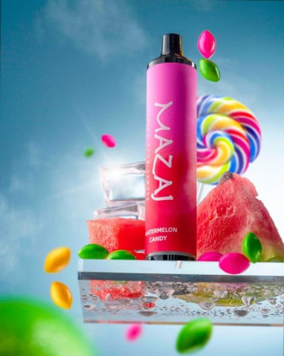 سحبة مزاج ديمون 5000سحبه بطيخ وحلوى mazaj demon disposable watermelon Candy