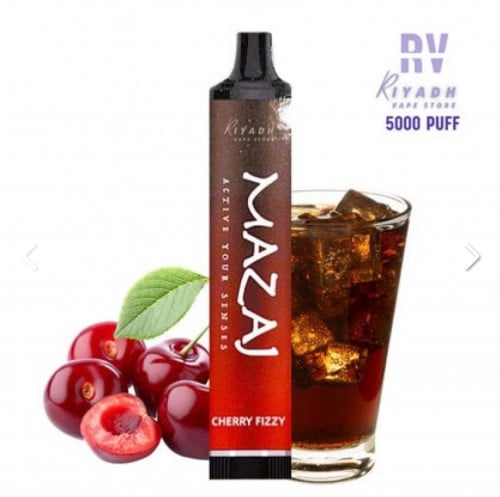 سحبة مزاج 5000 موشة ديموند كرز كولا mazaj Diamond 5000 puffs Cherry Fizzy