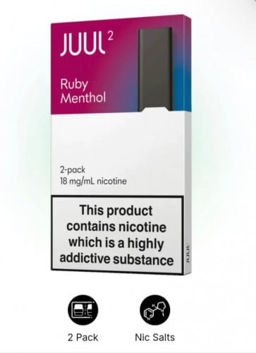 بودات سحبة جول الاصدار الثاني نكهة منثول روبي 18 نيكوتين JUUL 2
