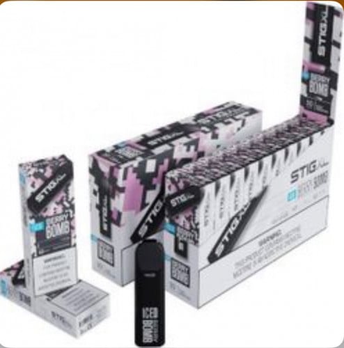 سحبه ستيج اكس ال بيري ايس بومب 700 موشة - stig xl STRAWBERRY ICE Bomb 700 puff